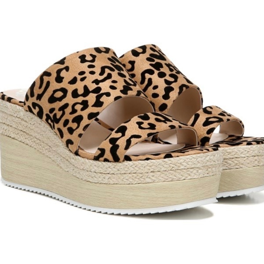 Georgie Leopard Wedges
